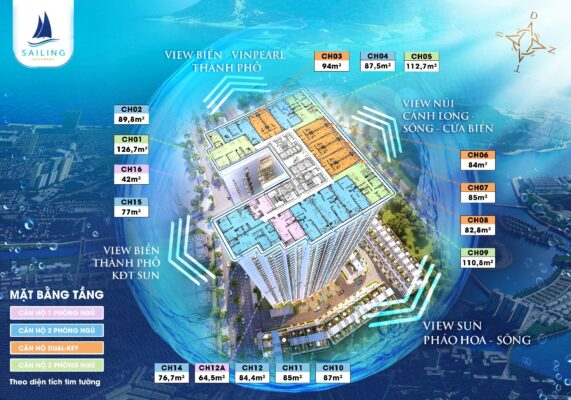 Phối cảnh mặt bằng dự án Sailing Nha Trang