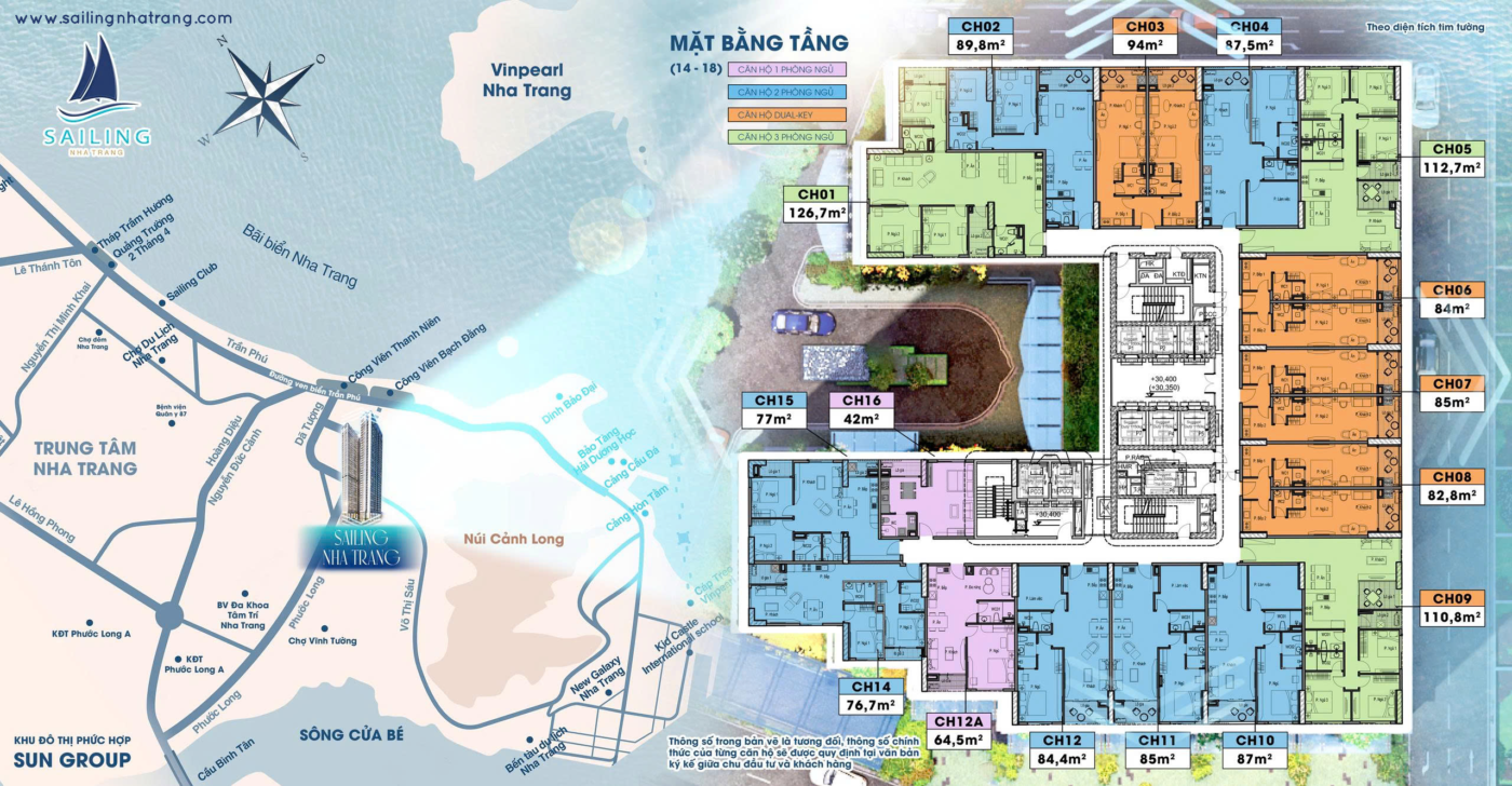 Mặt bằng Sailing Nha Trang